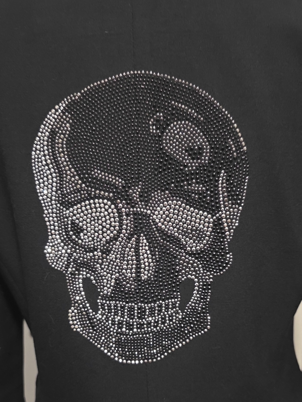 Hipchik Couture Embellished Rhinestone  Skull Blazer Black S M - Picture 2 of 9
